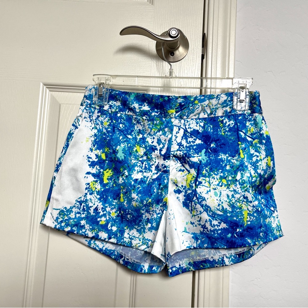 ZOA NEW YORK blue paint splash print shorts!